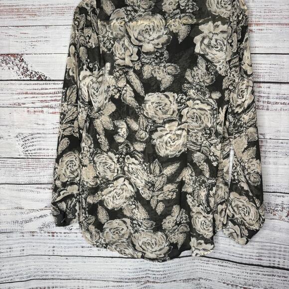 CABI #555 Irresistible Ruffle Front Chiffon Blouse M - Picture 4 of 4